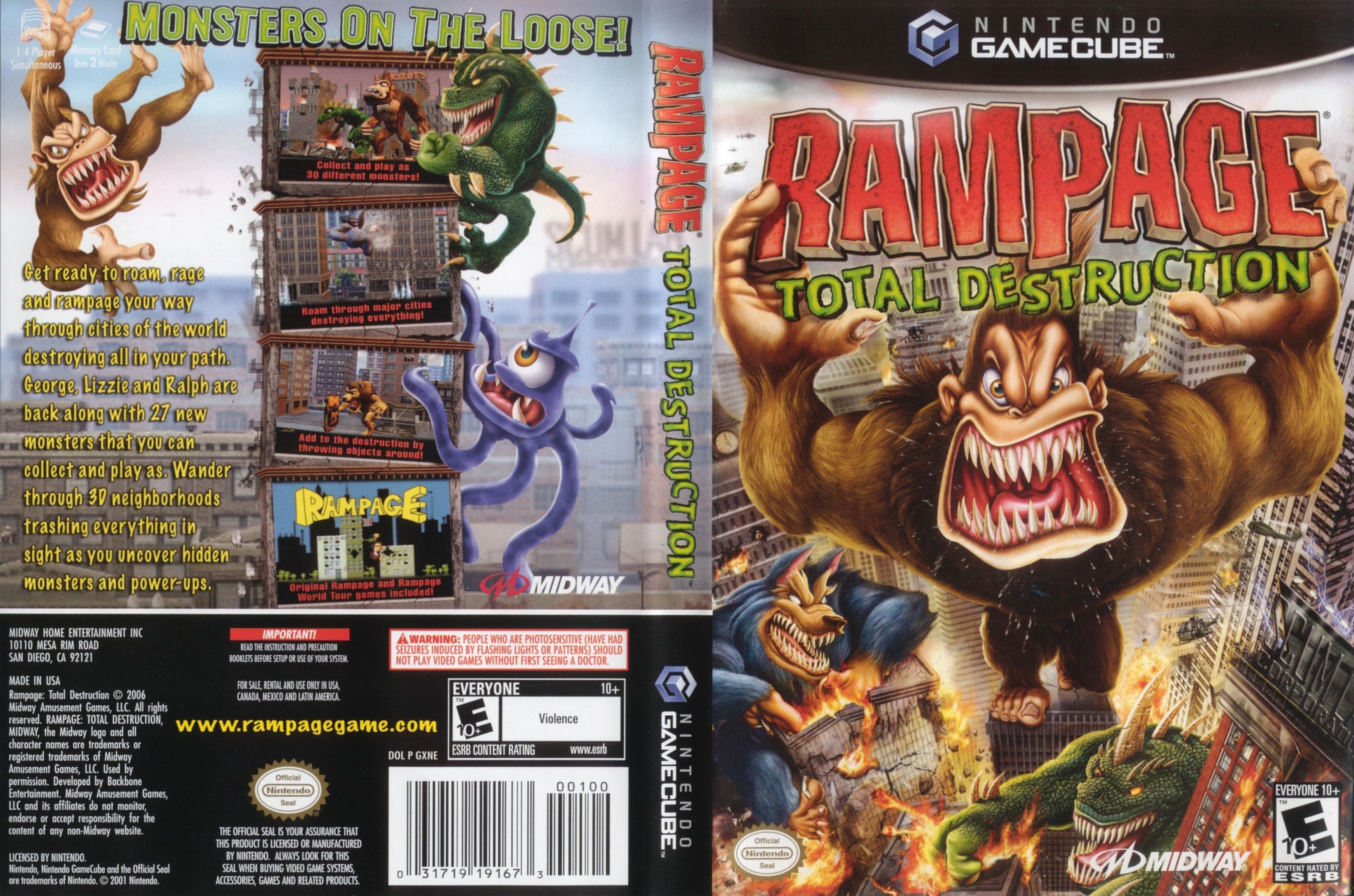 Rampage: Total Destruction Cheats - GameSpot